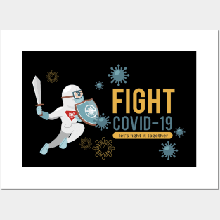 Fight Covid-19 Posters and Art